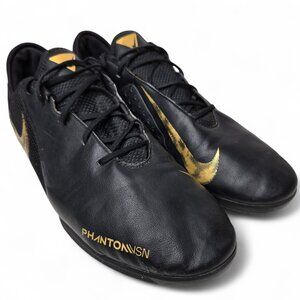 Nike Phantom VSN Academy Indoor Soccer Shoes Men's Gold Swish Athletic Wear 13